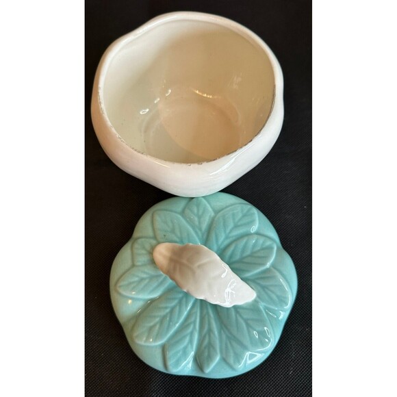 1950s Hoenig California Pottery Turquoise Apple Serving Dishes - 8 Pieces - Picture 2 of 11